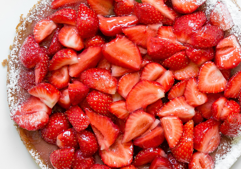 tarte aux fraise bugnes au four